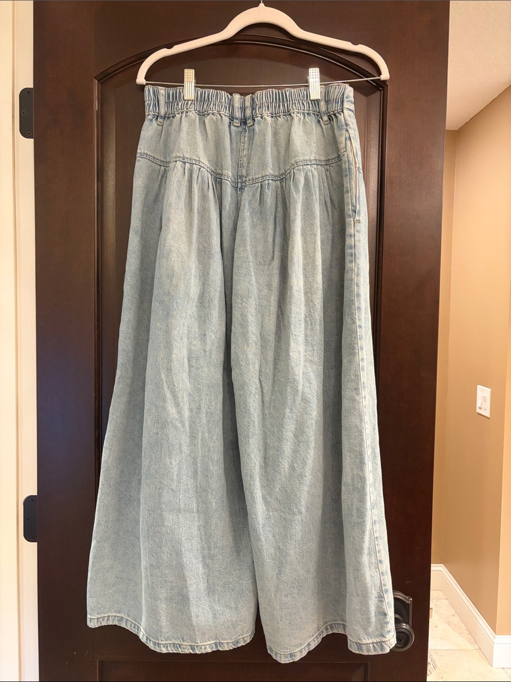 Free People We The Free Light Blue High-Rise Wide Leg Jeans - Picture 2 of 9
